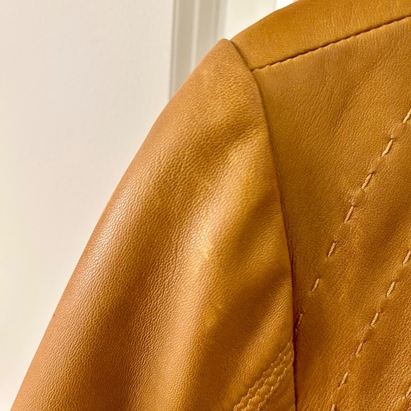 Quince Leather Jacket in Dark Cognac Brown - Picture 6 of 10